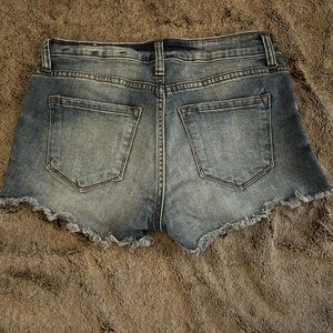 Blue denim shorts